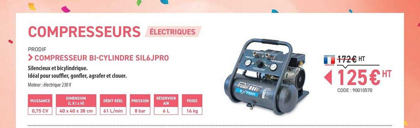 compresseur bi cylyndre sil6jpro prodif