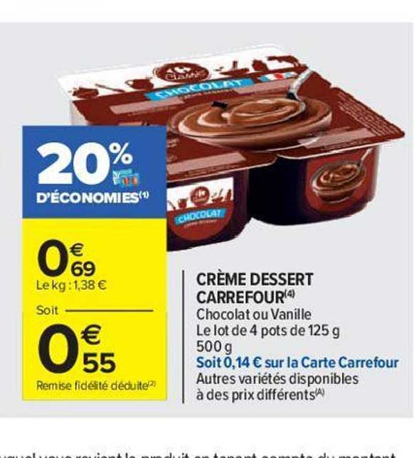 Crème Dessert Carrefour