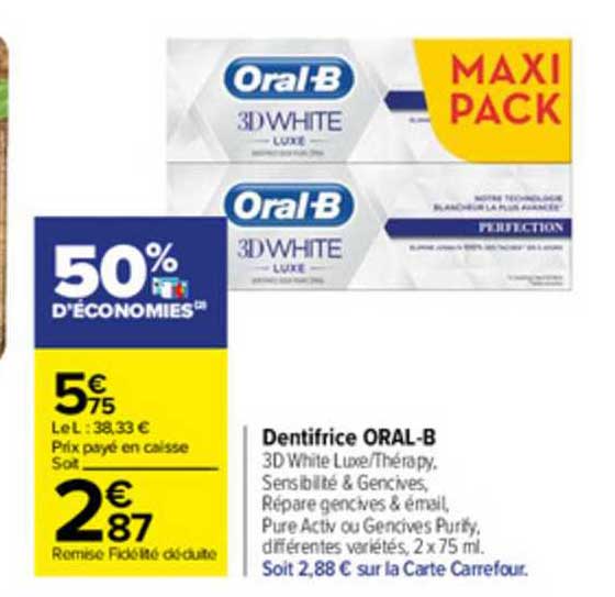 dentifrice oral b