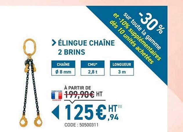 élingue châine 2 brins