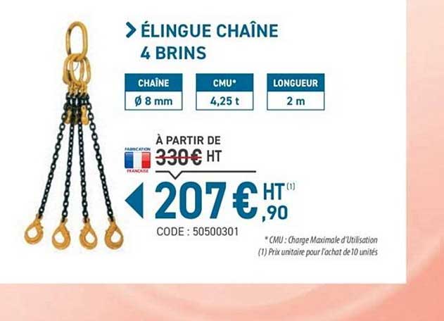élingue chaîne 4 brins