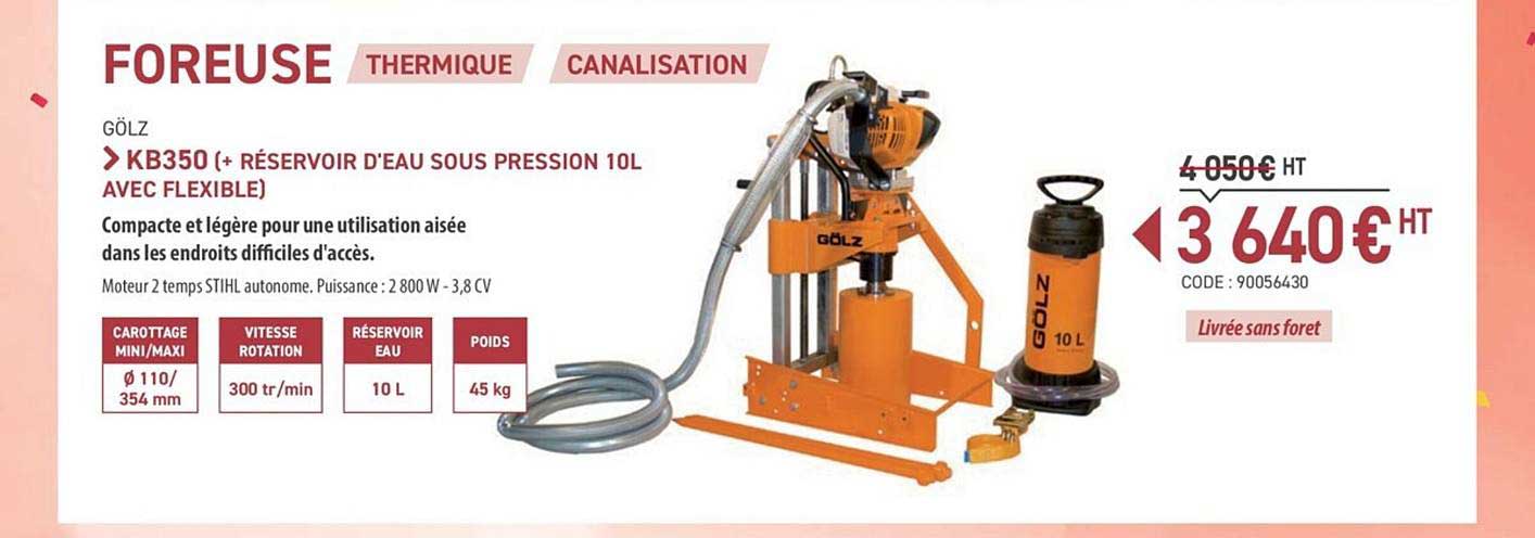 foreuse thermique canalisation kb350 gölz