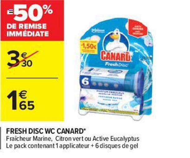 fresh disc wc canard -50% de remise immédiate