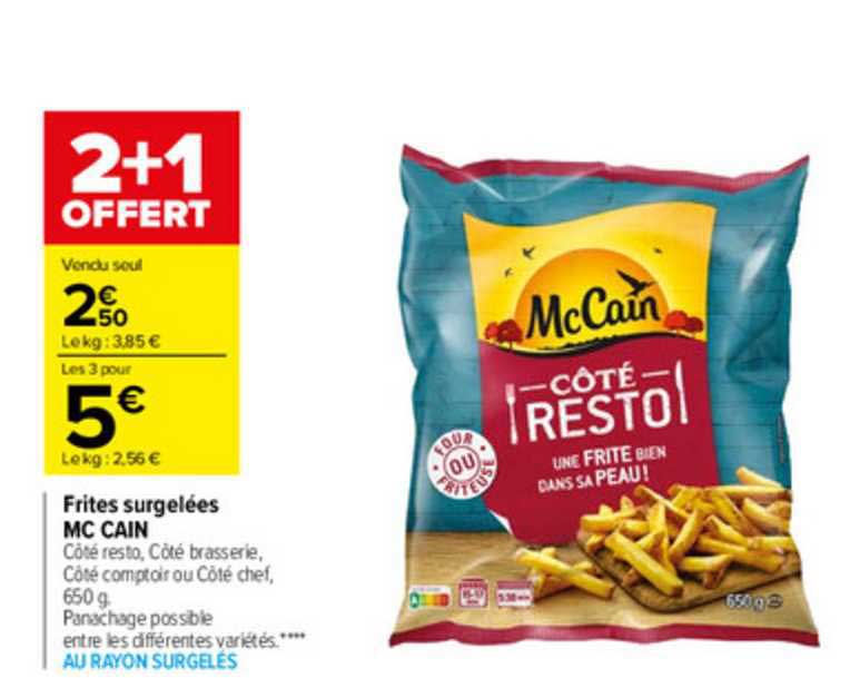 frites surgelées mc cain