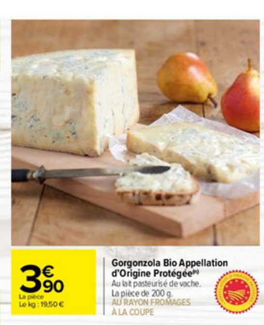 gorgonzola bio appellation d'origine protégée