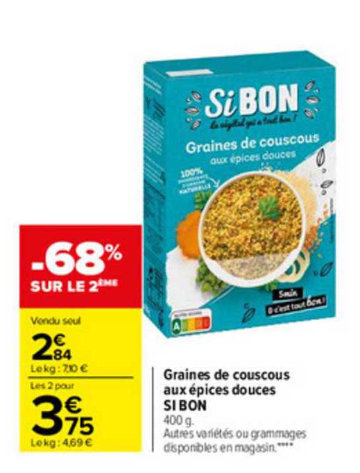graines de couscous aux épices douces si bon