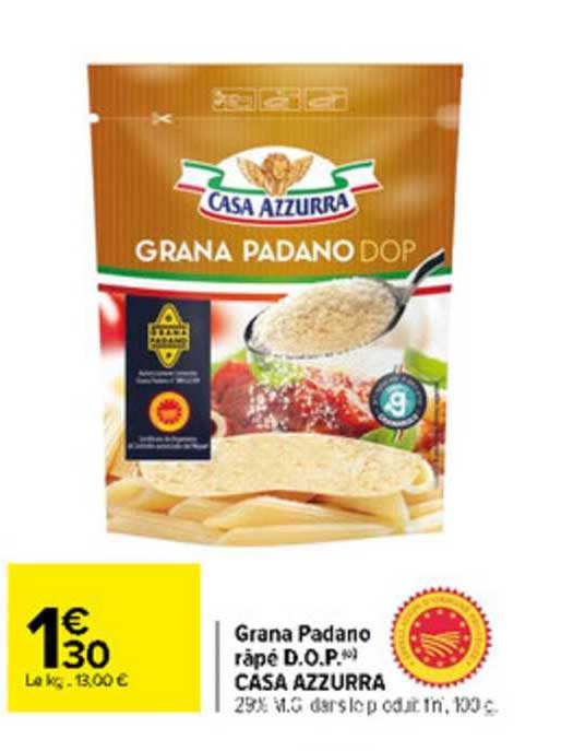 grana padano râpé d.o.p. casa azzurra