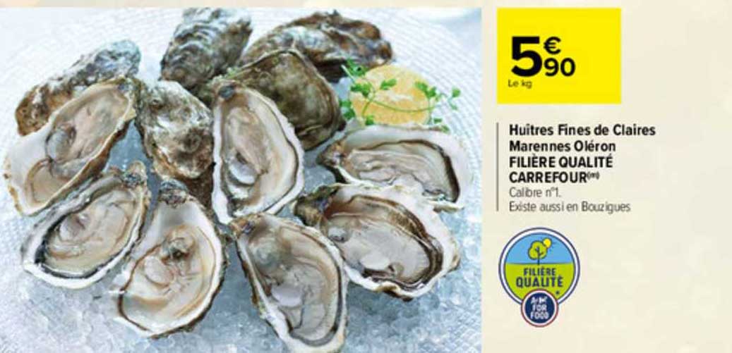 huîtres fines de claires marennes oléron