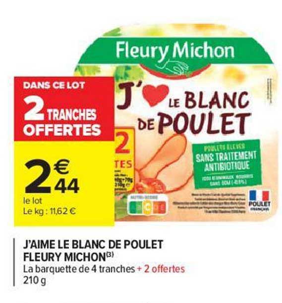 j'aime le blanc de poulet fleury michon