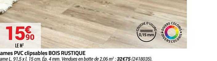 lames pvc clipsables bois rustique