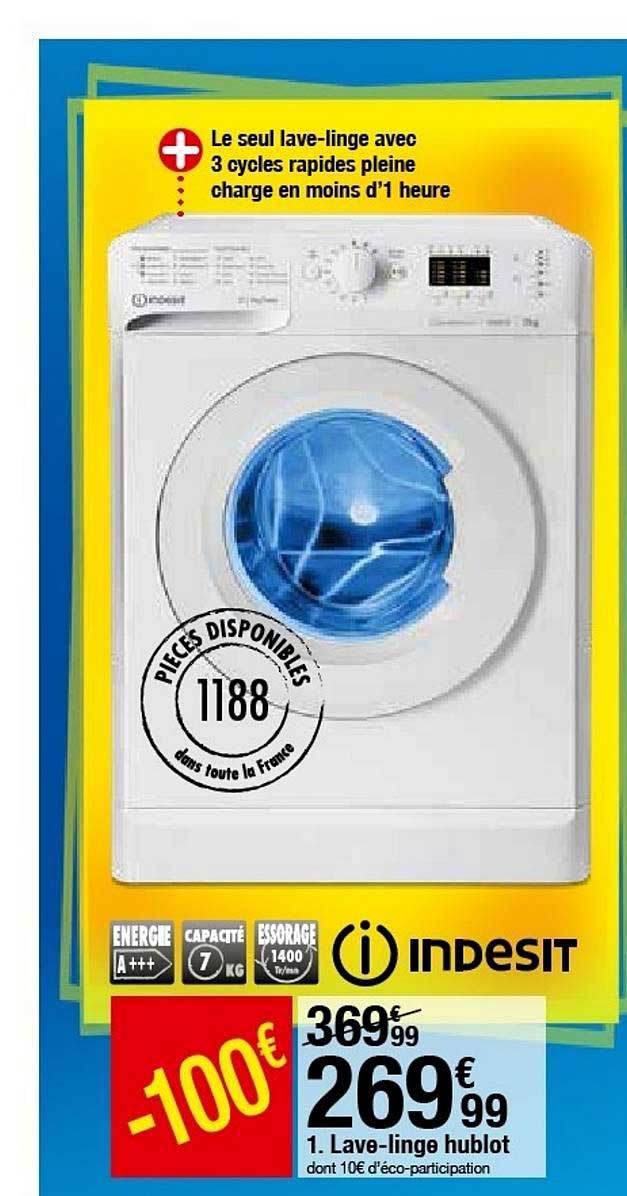 lave linge hublot indesit