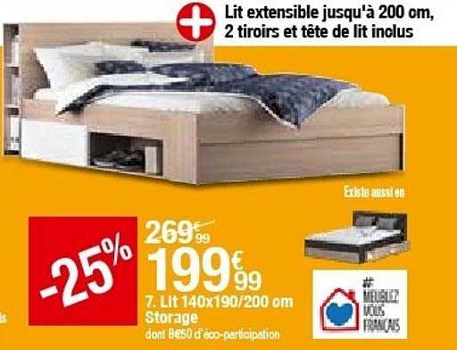 lit 140x190 200 cm storage