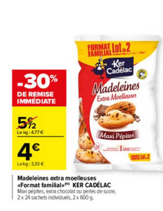 madeleines extra moelleuses «format familial» ker cadélac