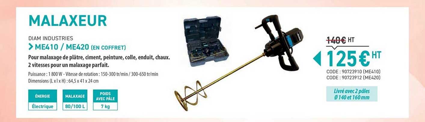 malaxeur me410 me420 diam industries