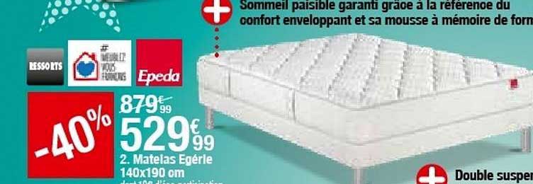 matelas egérle 140x190 cm epeda