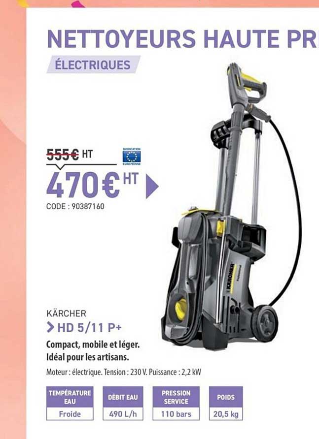 nettoyeurs haute pression hd 5 11 p kärcher
