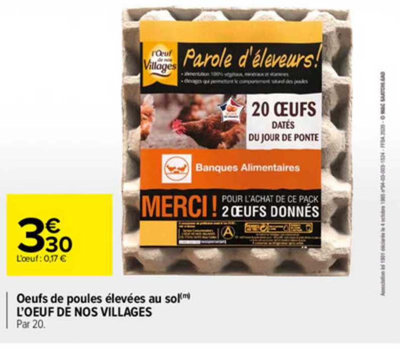 œufs de poules élevées au sol l'œuf de nos villages