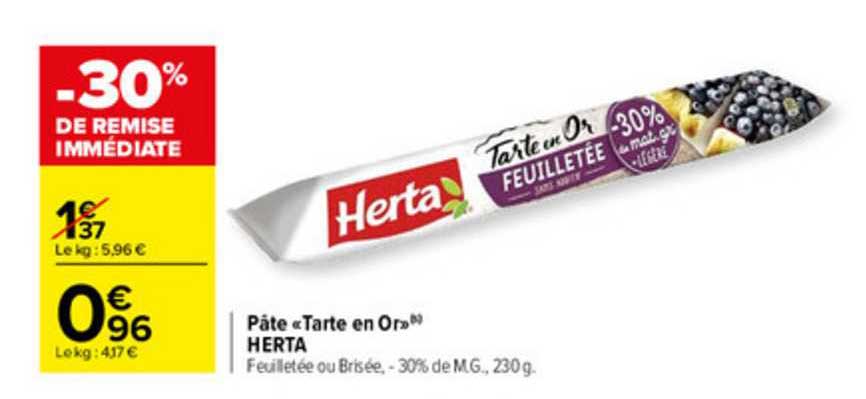 Pâte «tarte En Or» Herta