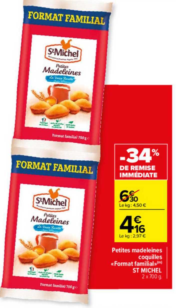 Petites Madeleines Coquilles «format Familial» St Michel