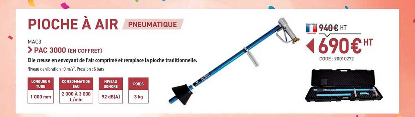 pioche à air pneumatique pac 3000 mac3