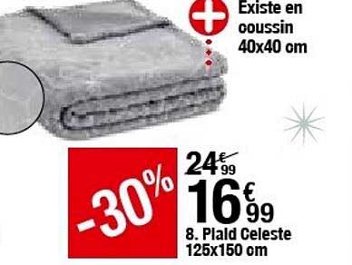 plaid celeste 125x150 cm