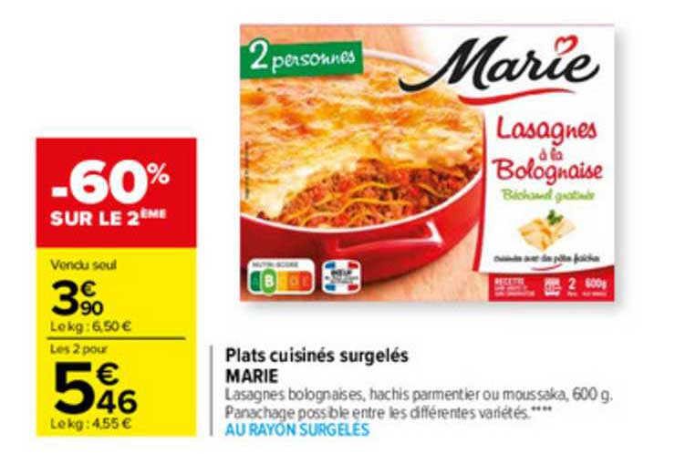 Plats Cuisinés Surgelés Marie