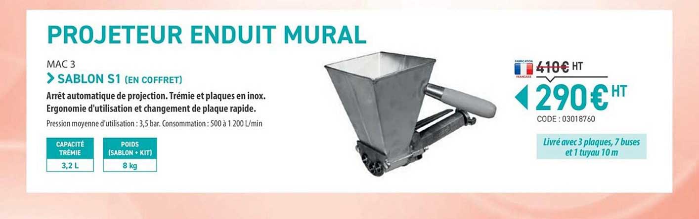 projeteur enduit mural sablon s1 mac 3