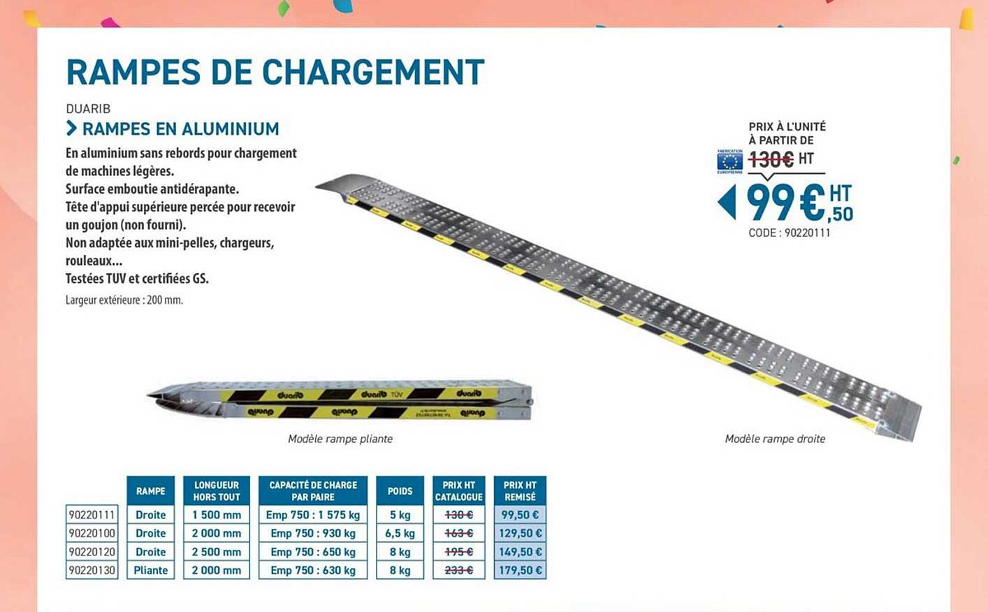 rampes en aluminium duarib