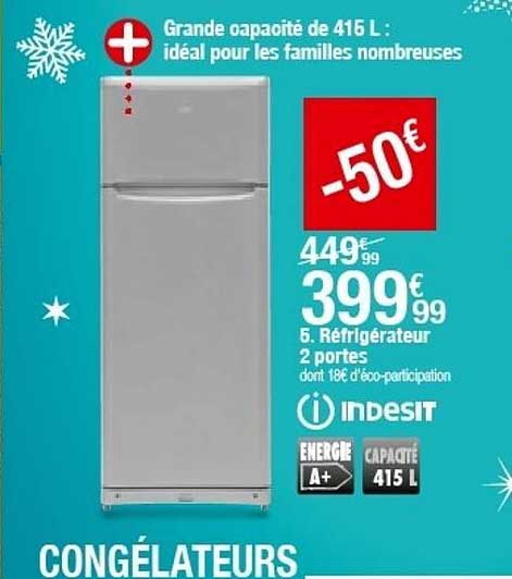 Réfrigérateur 2 Portes Indesit