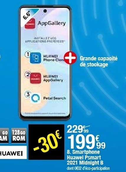 Smartphone Huawei Psmart 2021 Midnight B