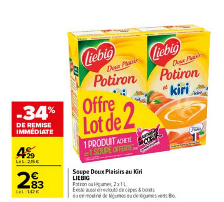 soupe doux plaisirs au kiri liebig