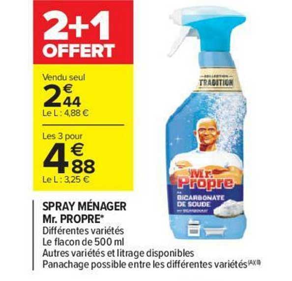 spray ménager mr. propre 2+1 offert