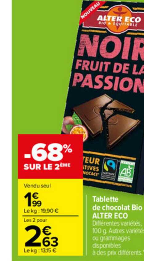tablette de chocolat bio alter eco