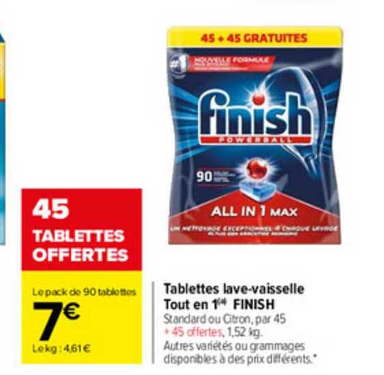 Tablettes Lave-vaisselle Tout En 1 Finish