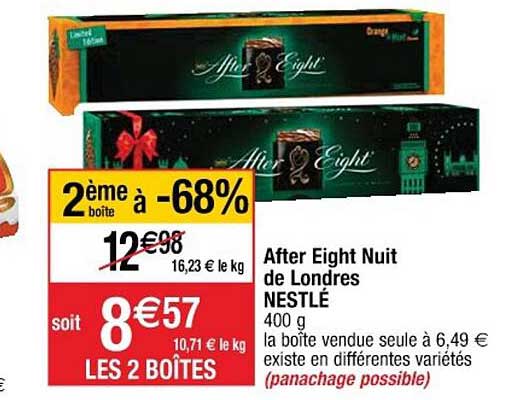 after eight nuit de londres nestlé
