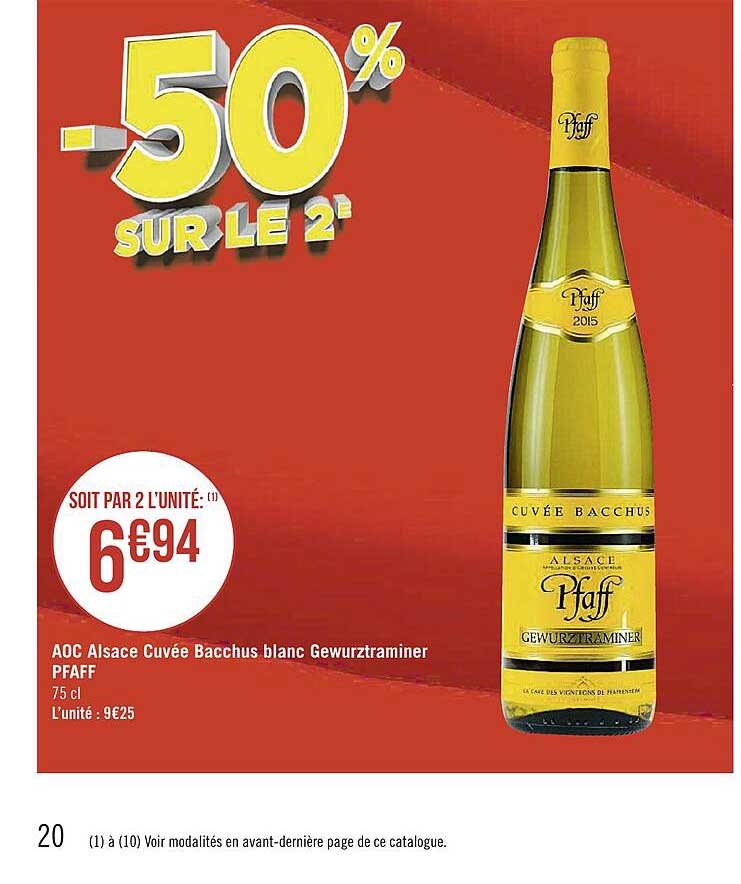 aoc alsace cuvée bacchus blanc gewurztraminer pfaff