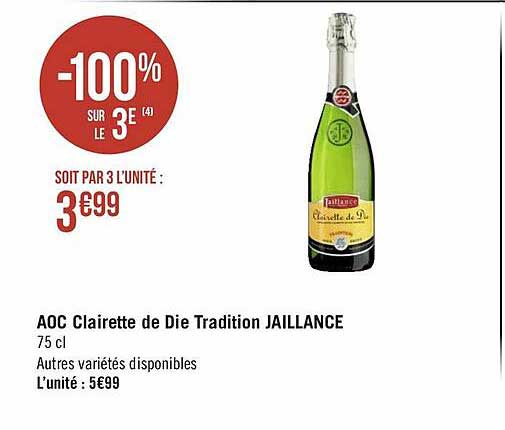 aoc clairette de die tradition jaillance