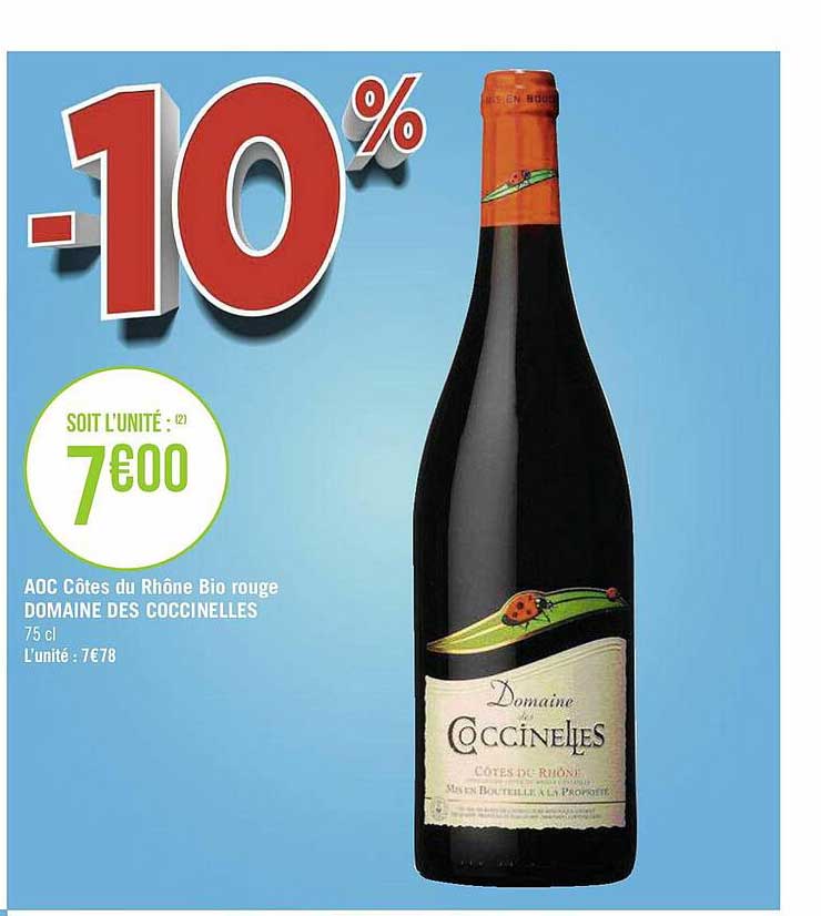 Aoc Côtes Du Rhône Bio Rouge Domaine Des Coccinelles