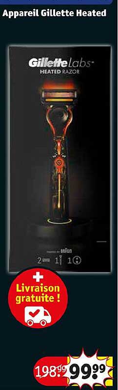 appareil gillette heated