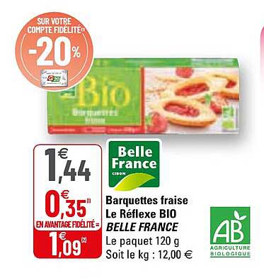 barquettes fraise le réflexe bio belle france