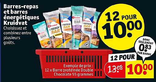 barres-repas et barres énergétiques kruidvat