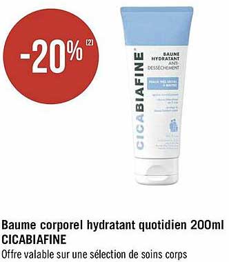 baume corporel hydratant quotidien 200ml cicabiafine