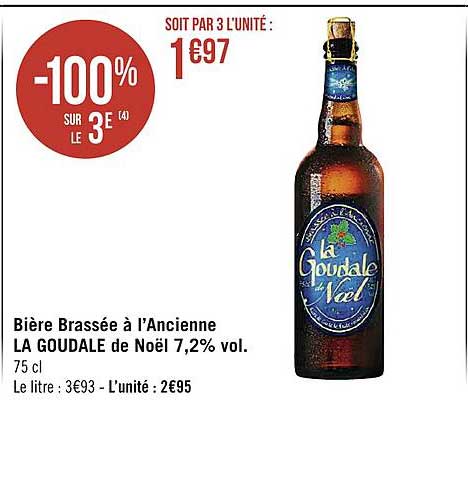 bière brassée à l'ancienne la goudale de noël 7,2% vol.