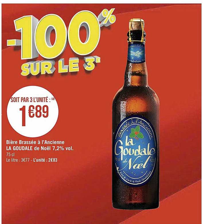 bière brassée à l'ancienne la goudale de noël 7.2% vol.