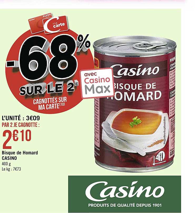 bisque de homard casino