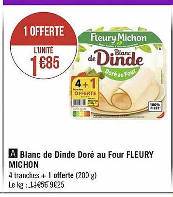 blanc de dinde doré au four fleury michon