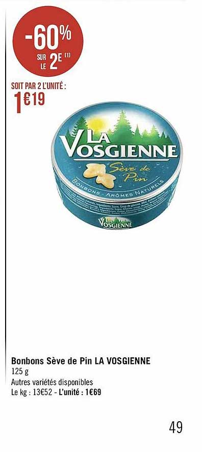 bonbons sève de pin la vosgienne