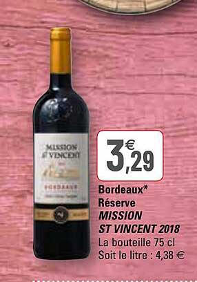 bordeaux réserve mission st vincent 2018