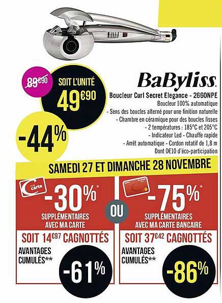 Boucleur Curl Secret élégance Babyliss