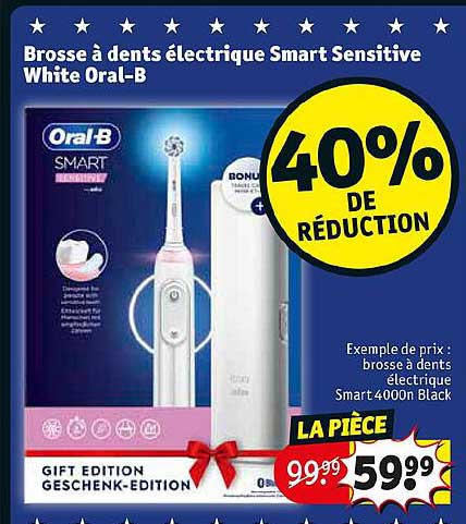 brosse à dents électrique smart sensitive white oral-b